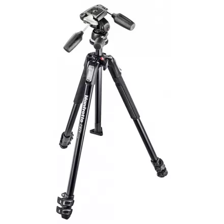 Manfrotto MK190X3-3W1 190X alu Tripod 804 MK II fejjel