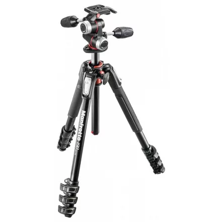 Manfrotto MK190XPRO4-3W 4 szekciós állvány 3-utas fejjel