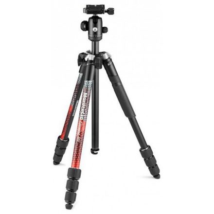 Manfrotto Element MII állvány Alu 4 szekció, gömbfej (piros) (MKELMII4RD-BH)