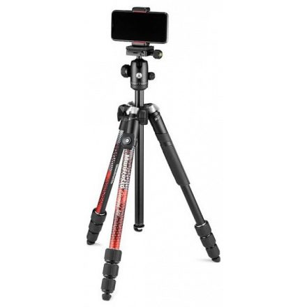 Manfrotto Element MII állvány mobile BT, Alu 4szek. gömbfej (piros) (MKELMII4RMB-BH)