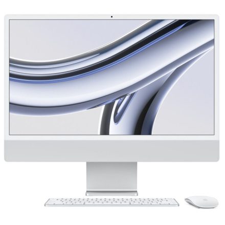 Apple iMac 24" M3 Chip 8-core CPU 8-core GPU 8GB/256GB 4.5K-s Retina kijelző Silver (ezüst) (MQR93MG/A)