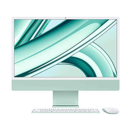 Apple iMac 24" M3 Chip 8-core CPU 8-core GPU 8GB/256GB 4.5K-s Retina kijelző Green (zöld) (MQRA3MG/A)