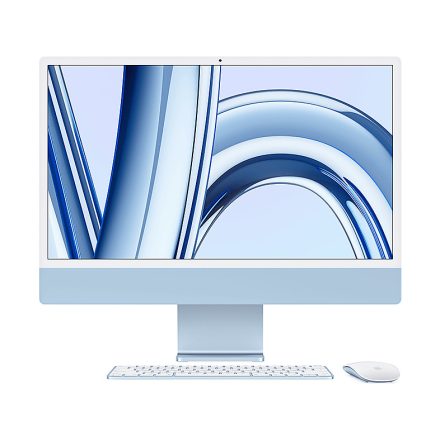 Apple iMac 24" M3 Chip 8-core CPU 8-core GPU 8GB/256GB 4.5K-s Retina kijelző Blue (kék) (MQRC3MG/A)