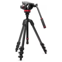   Manfrotto 502 fluid video fej lapos alappal + 055 video karbon állvány