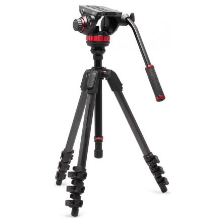 Manfrotto 502 fluid video fej lapos alappal + 055 video karbon állvány
