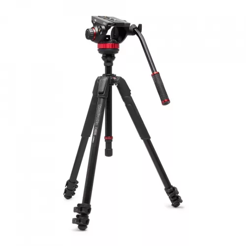   Manfrotto  502 fluid video fej lapos alappal + 055 video alu állvány