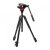 Manfrotto  502 fluid video fej lapos alappal + 055 video alu állvány