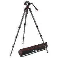   Manfrotto 504x fluid videó fej 536 karbon szimpla lábú állvánnyal (MVK504XCTALL)