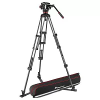   Manfrotto 504x fluid videó fej karbon ikerlábas állvánnyal, földterp. (MVK504XTWINGC)