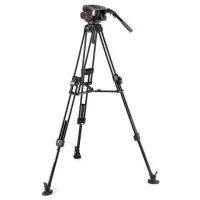   Manfrotto 509 Video fej + 645 Fast Alu állvány, 2n1 terp. Ikerláb (MVK509TWINFA)
