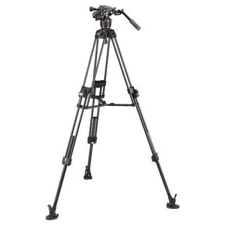 Manfrotto Nitrotech 608 fej + 645 Fast karbon állvány, k.terp ikerláb (MVK608TWINFC)