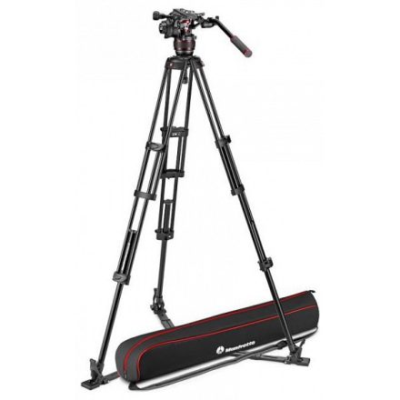 Manfrotto Nitrotech 608 & Alu Twin GS video fej + alu állvány