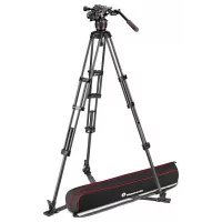   Manfrotto Nitrotech 608 & CF Twin GS video fej + karbon állvány