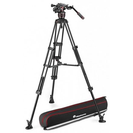 Manfrotto Nitrotech 608 & Alu Twin MS video fej + alu állvány