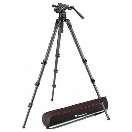 Manfrotto Nitrotech 612 & 536 Single Leg video fej + 536 magas CF állvány