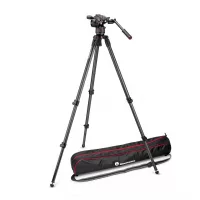  Manfrotto Nitrotech N8 video fej + 535 karbon állvány, single láb