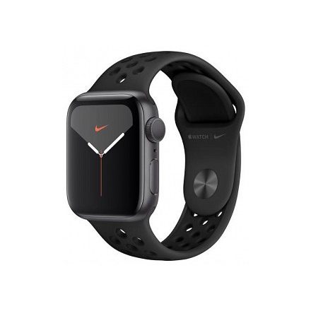 Apple Watch Series 5 Nike+ GPS 40mm (asztroszürke)(antracit-fekete sportszíj) (MX3T2FD/A)