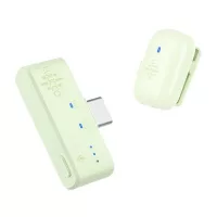   Luucco MiniPods K1 vezeték nélküli csíptetős lavalier wireless mikrofon telefonhoz USB-C (Zöld)