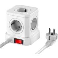   Newell GaN Power Cube 9 az 1-ben töltőközpont, hosszabbító, USB-Hub (fehér)