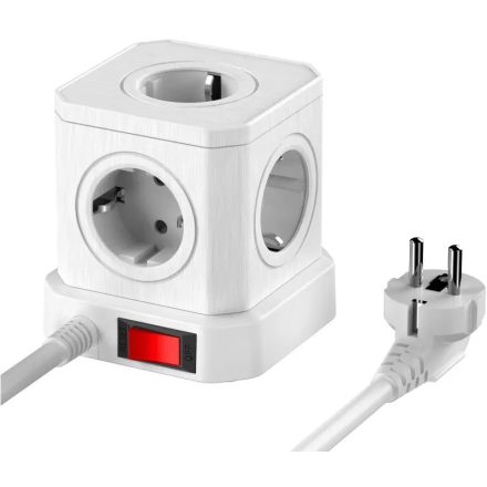 Newell GaN Power Cube 9 az 1-ben töltőközpont, hosszabbító, USB-Hub (fehér)