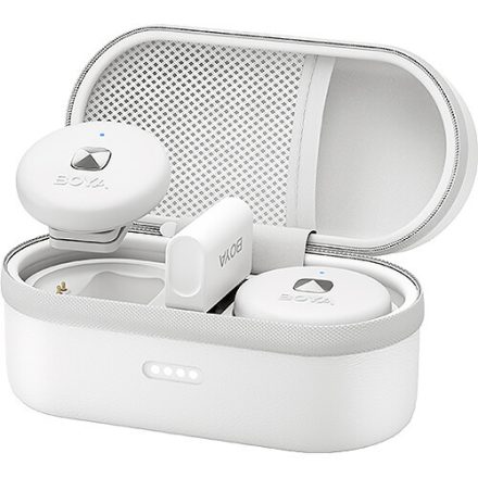 Boya Omic-U 2.4GHz Ultrakompakt vezeték nélküli mikrofon (USB-C, 1 vevő + 2 adó,  töltőtok) fehér