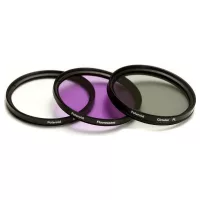   Polaroid szűrőszett (UV, CPL, FLD) + 4 db-os szűrőtok (62mm)