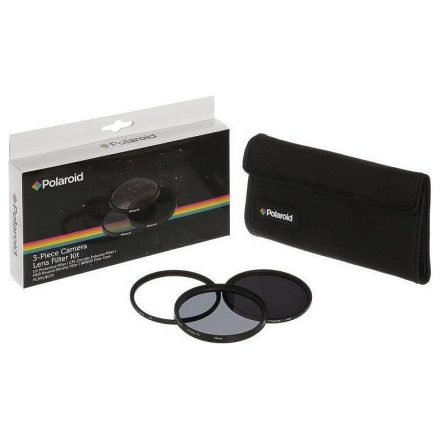 Polaroid szűrőszett (UV, CPL, ND8) + 4 db-os szűrőtok (49 mm)