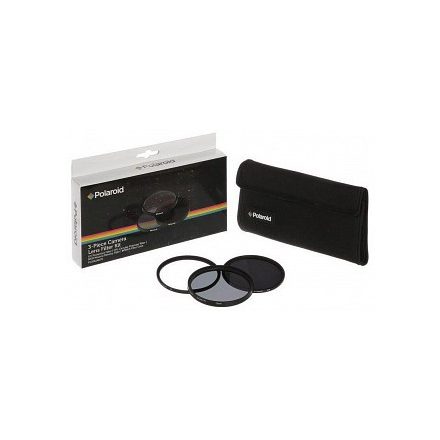Polaroid szűrőszett (UV, CPL, ND8) + 4 db-os szűrőtok (62 mm)
