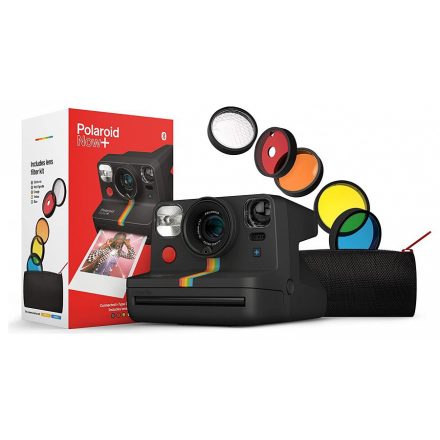 Polaroid Now+ analóg instant fényképezőgép, 5 szűrővel (fekete)