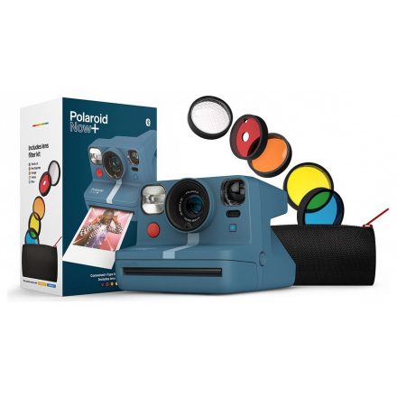 Polaroid Now+ analóg instant fényképezőgép, 5 szűrővel (kékes-szürke)