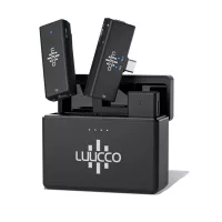   Luucco ProTalker S2 nagy hatótávú digitális vezeték nélküli csíptetős lavalier mikrofon készlet USB-C csatlakozóval