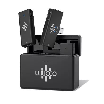 Luucco ProTalker S2 nagy hatótávú digitális vezeték nélküli csíptetős lavalier mikrofon készlet USB-C csatlakozóval