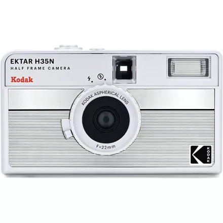 Kodak Ektar H35N half frame filmes fényképezőgép (csíkos ezüst)