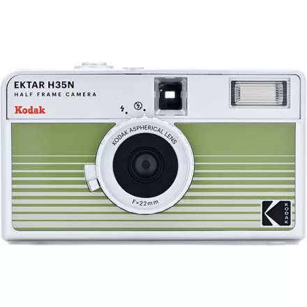 Kodak Ektar H35N half frame filmes fényképezőgép (csíkos zöld)