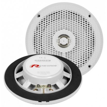 Renegade Marine RSM-52W 13cm-es 2 utas vízálló koaxiális hangszórópár (fehér)