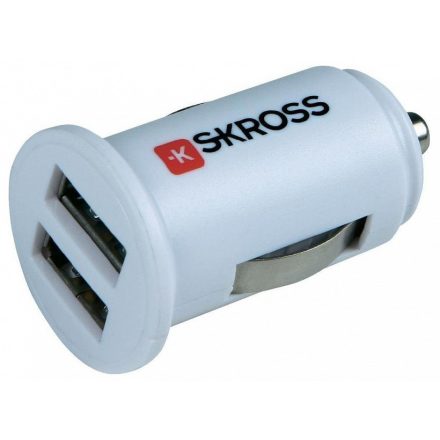 Skross kettős USB autós töltő