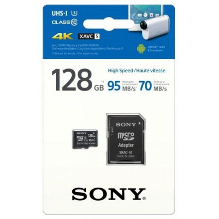 Sony microSDXC 128GB Class 10 UHS-I U3 + adapter (95MB/s, 70MB/s) (SRG1UX2)