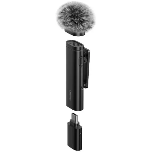   Ulanzi WM-10 csiptetős vezeték nélküli mikrofon (zajszűrés, USB-C csatlakozóval)