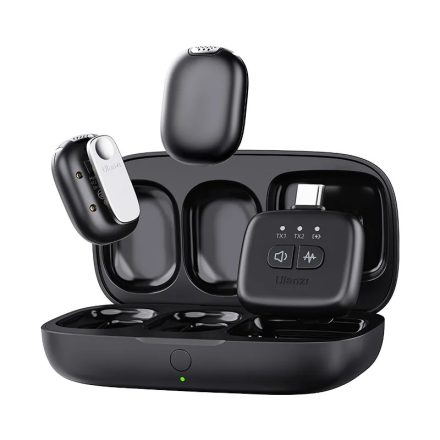 Ulanzi A30 vezeték nélküli mini mikrofon (2 adó és 1 vevő, USB-C, lightning) (fekete)