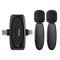   Ulanzi A020GBB1 V6 3-in-1, 2db vezeték nélküli lavalier mikrofon, lighting, usb-c, 3.5mm jack