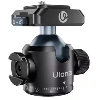   Ulanzi T100 Uka gömbfej, 6kg teherbírás, vakupapucs adapter, 3/8" és 1/4"