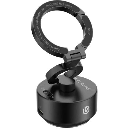 Ulanzi SK-22 elektromos vákuumos telefontartó konzol, Magsafe kompatibilis telefonokhoz, karabiner