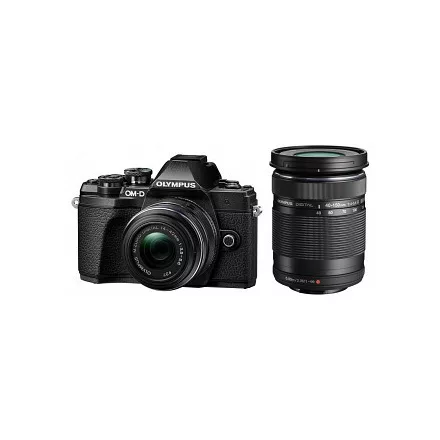 Olympus OM-D E-M10 Mark III Double Zoom kit (14-42mm f/3.5-5.6, 40-150mm f/4-5.6) (fekete) (használt)