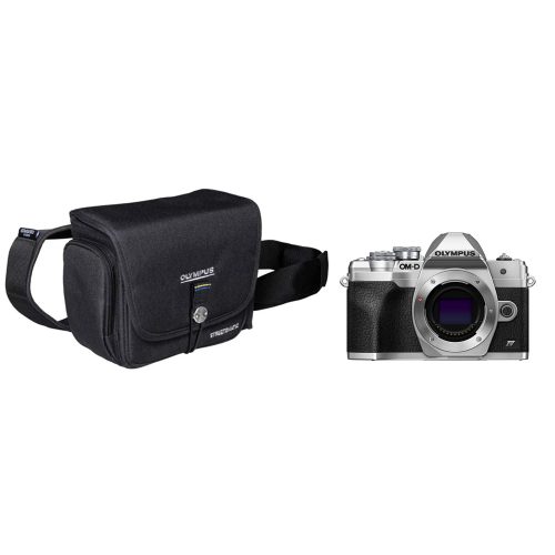   Olympus OM-D E-M10 Mark IV váz (ezüst) + Streetomatic övtáska fekete