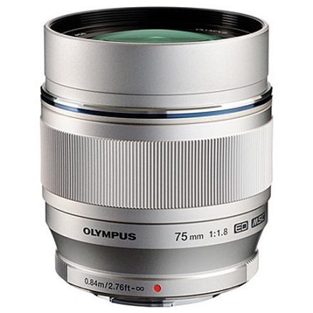 Olympus M.Zuiko Digital 75mm f/1.8 ED (Micro 4/3) (ezüst)