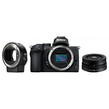 Nikon Z50 kit (DX 16-50 f/3.5-6.3 VR + FTZ II adapter)