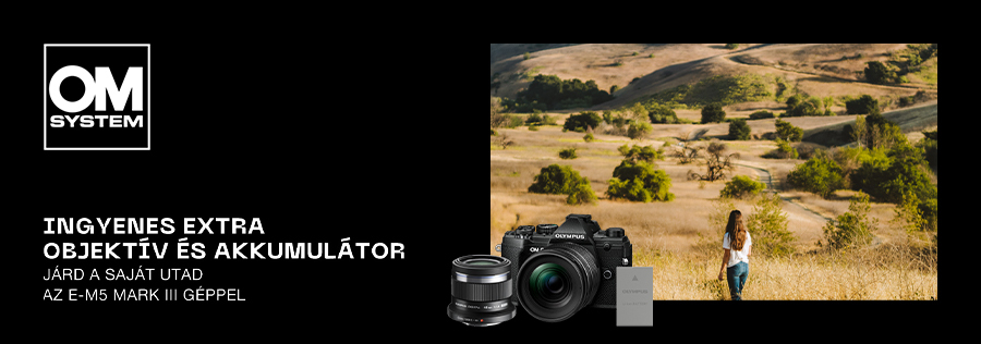 Olympus OM-D E-M5 Mark III ajándékokkal