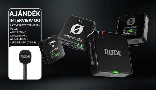 Rode Wireless mikrofon rendszerek ajándékkal