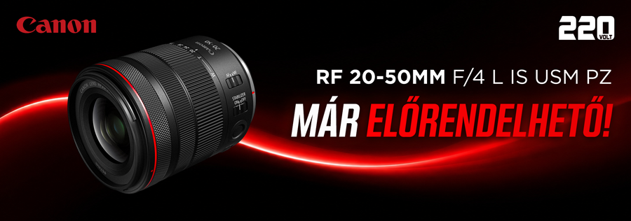 Bejelentés: Canon RF 20-50mm F4L IS USM PZ