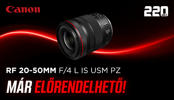 Bejelentés: Canon RF 20-50mm F4L IS USM PZ